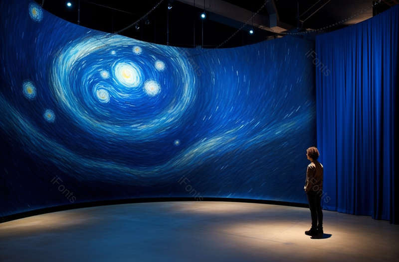 围绕中心旋转的发光粒子观展插画,插画/手绘图,插画/手绘图库,插画/手绘图下载,插画/手绘